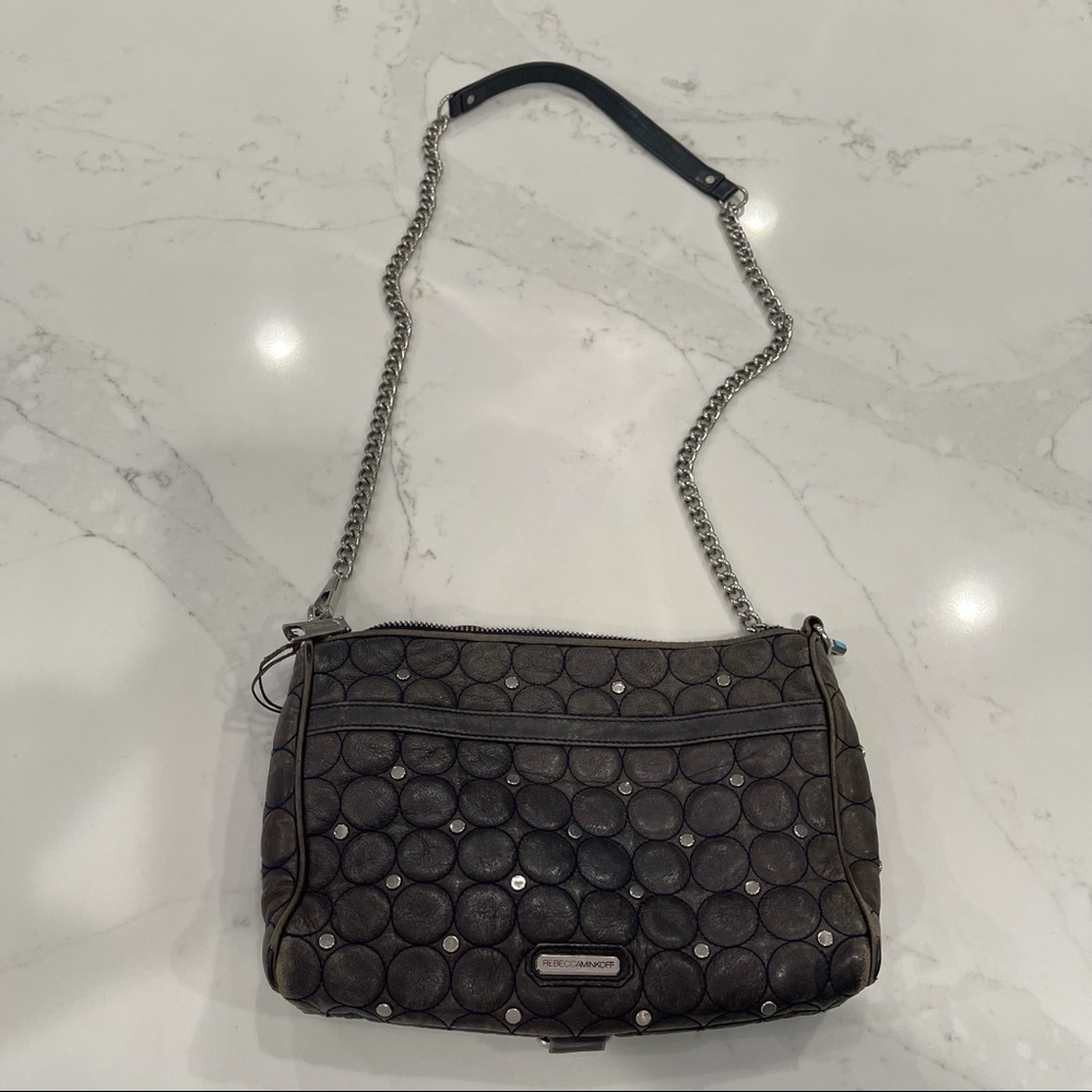🎉HOST PICK🎉 Rebecca Minkoff navy & silver studded purse - Picture 6 of 13